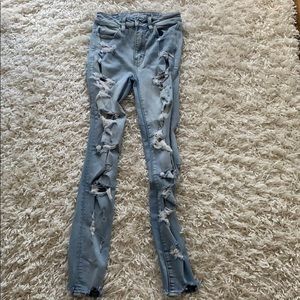 Ripped light wash jeans